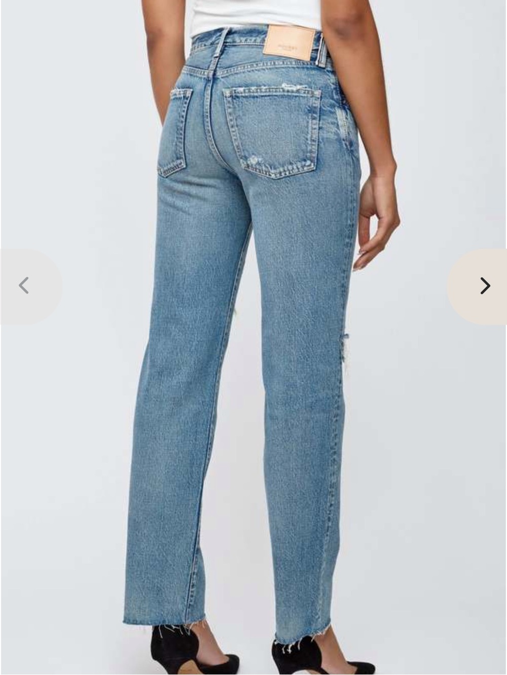 Moussy Edgemere Straight Jeans Light Blue Wash - Picture 2 of 7